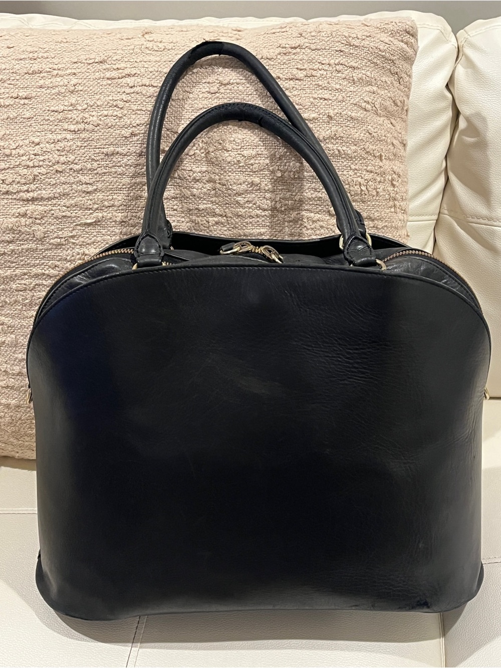 Authentic XL Givenchy Obsedia Black Leather Satchel - Picture 7 of 16